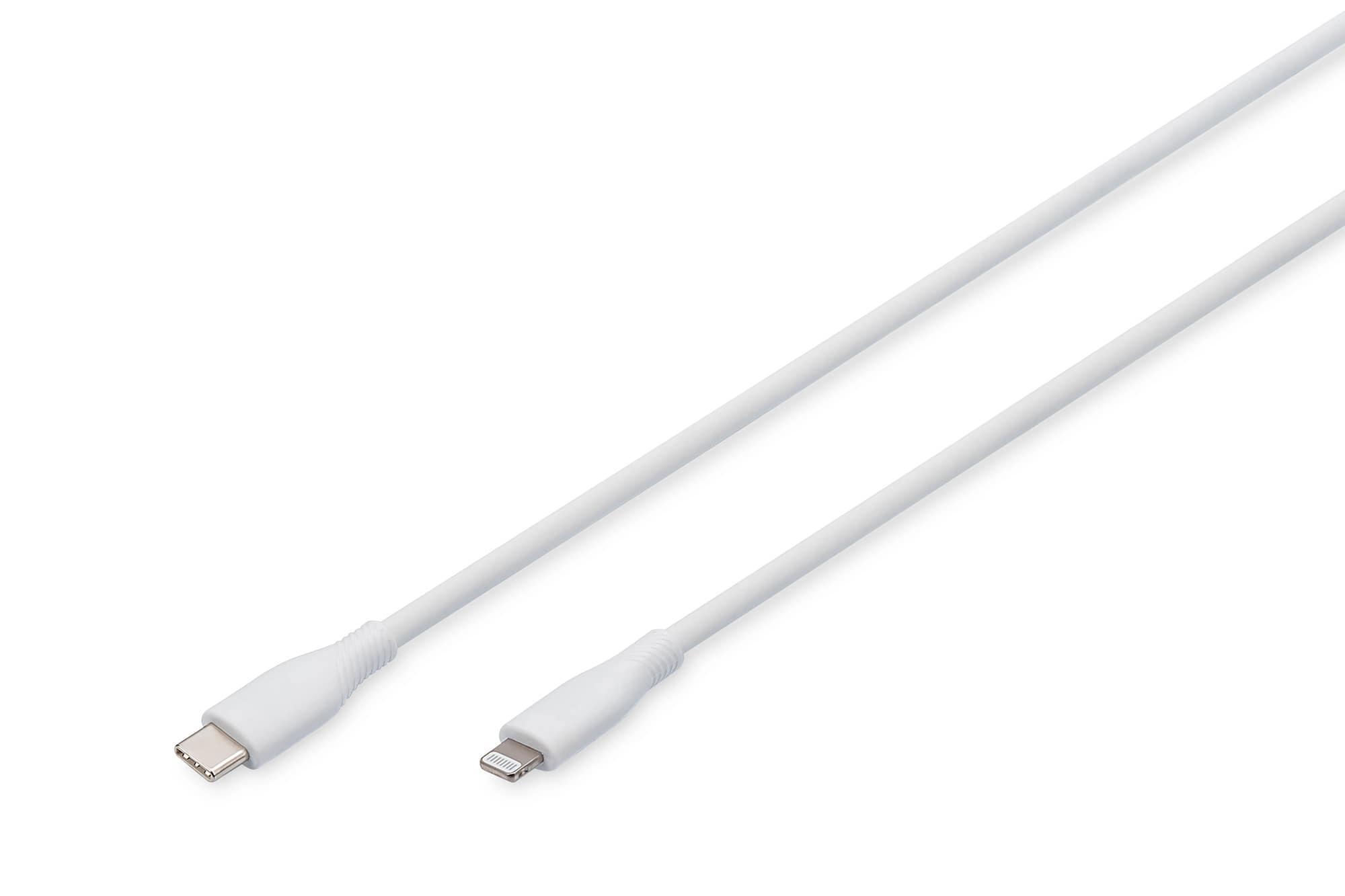 DIGITUS USB-C Silikon-Gel Kabel 0,5m | USB-C - Lightning MFI