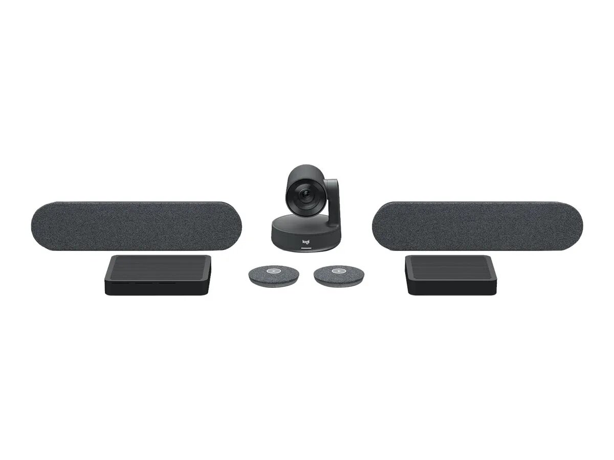 Logitech Rally Plus Videokonferenz All-in-One Bundle 1x ConferenceCam 2x Mic 2x Speaker