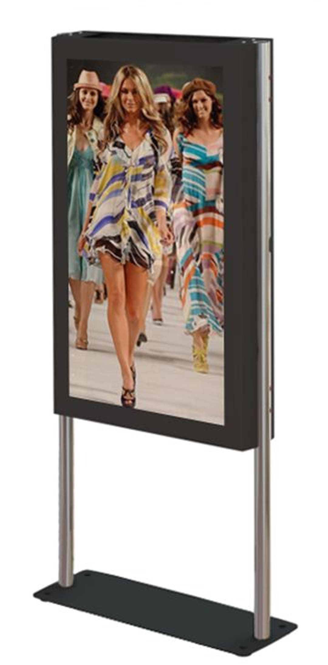 UNICOL Obelisk Kiosk (Bodenverankert) schwarz Einzeldisplay (50-59 Zoll)