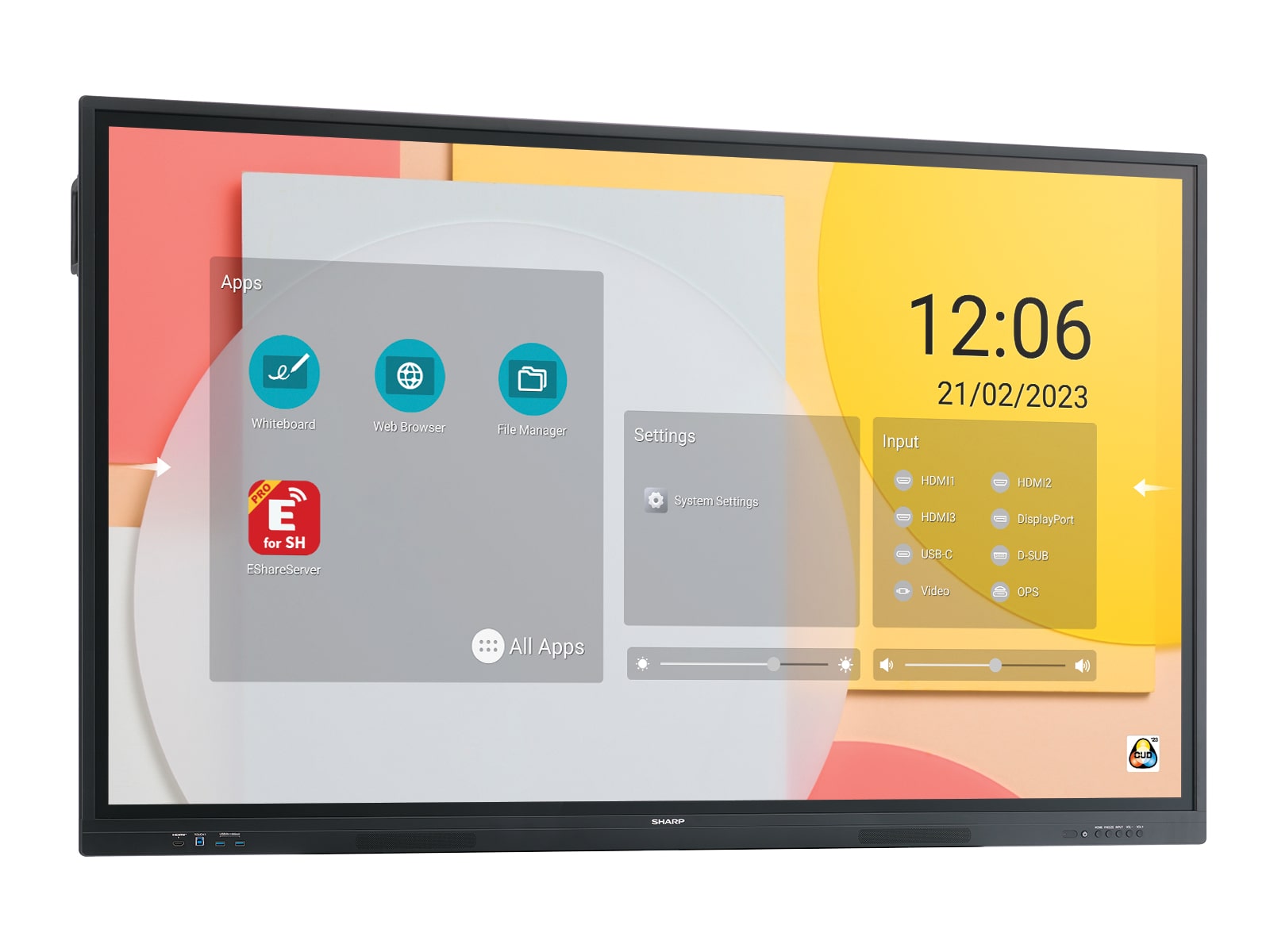 Sharp PN-LC652 Collaboration Touch-Display 65 Zoll 4K UHD