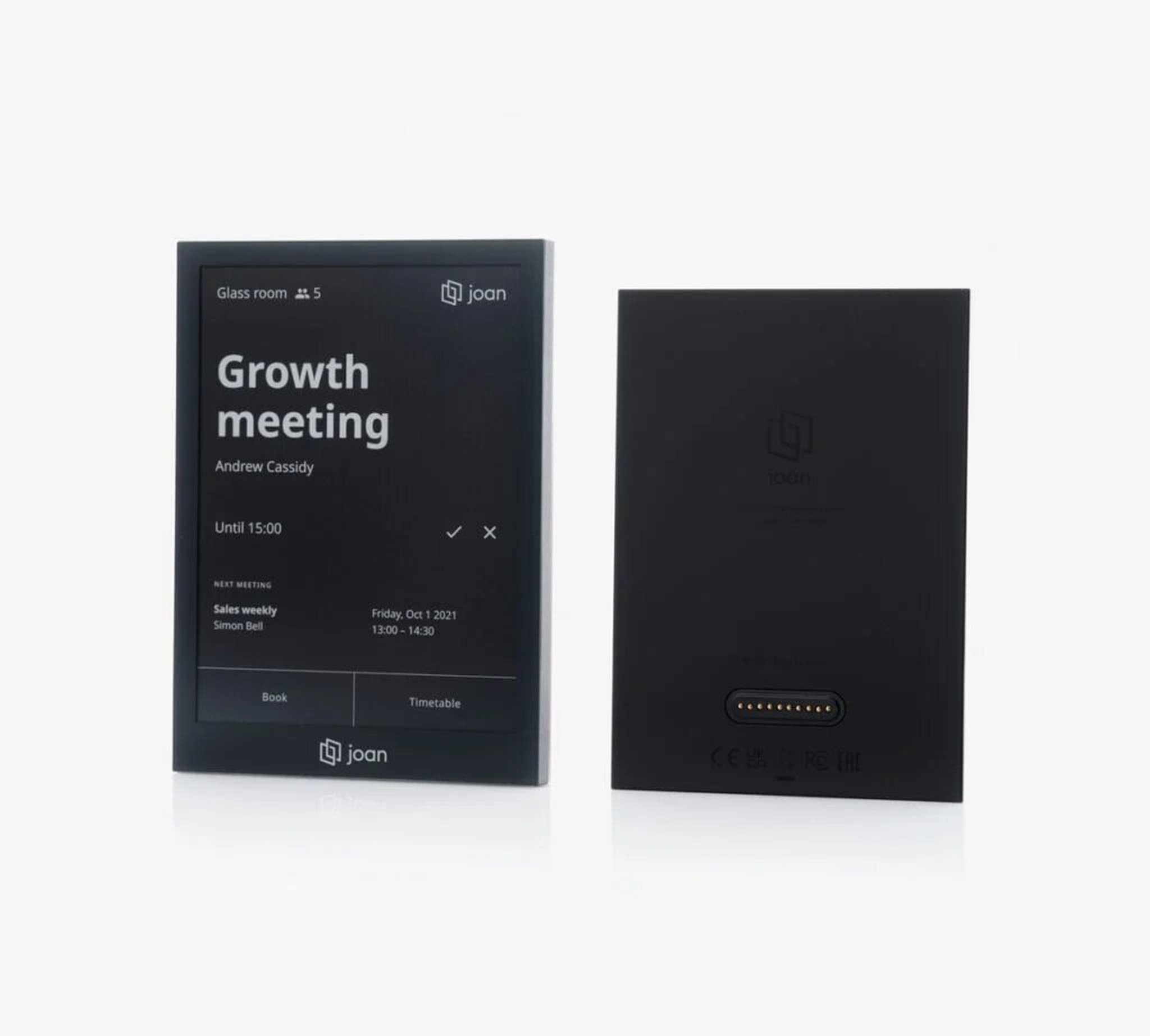 joan 6 Pro Black Raumbuchungssystem E-Ink-Display 6 Zoll Touch-Türschild 24/7